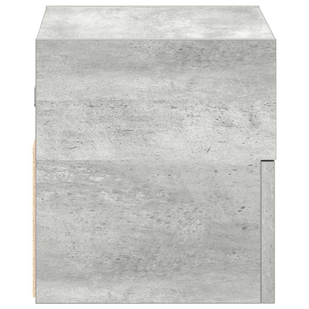 vidaXL Κομοδίνο Επιτοίχιο Γκρι Σκυροδέματος 45x26x28,5 εκ.