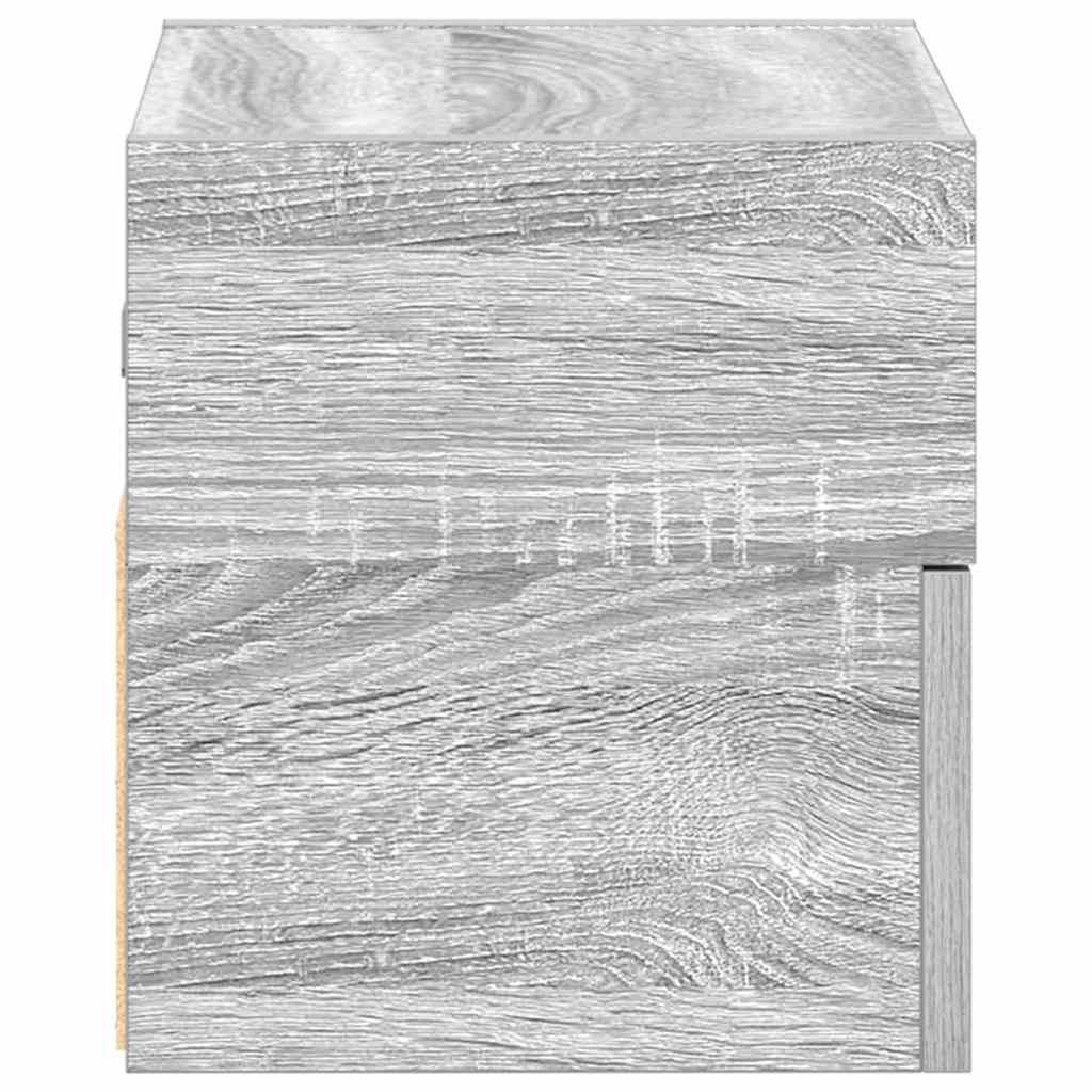 vidaXL Κομοδίνα Επιτοίχια Γκρι Sonoma 45x26x28,5 εκ.