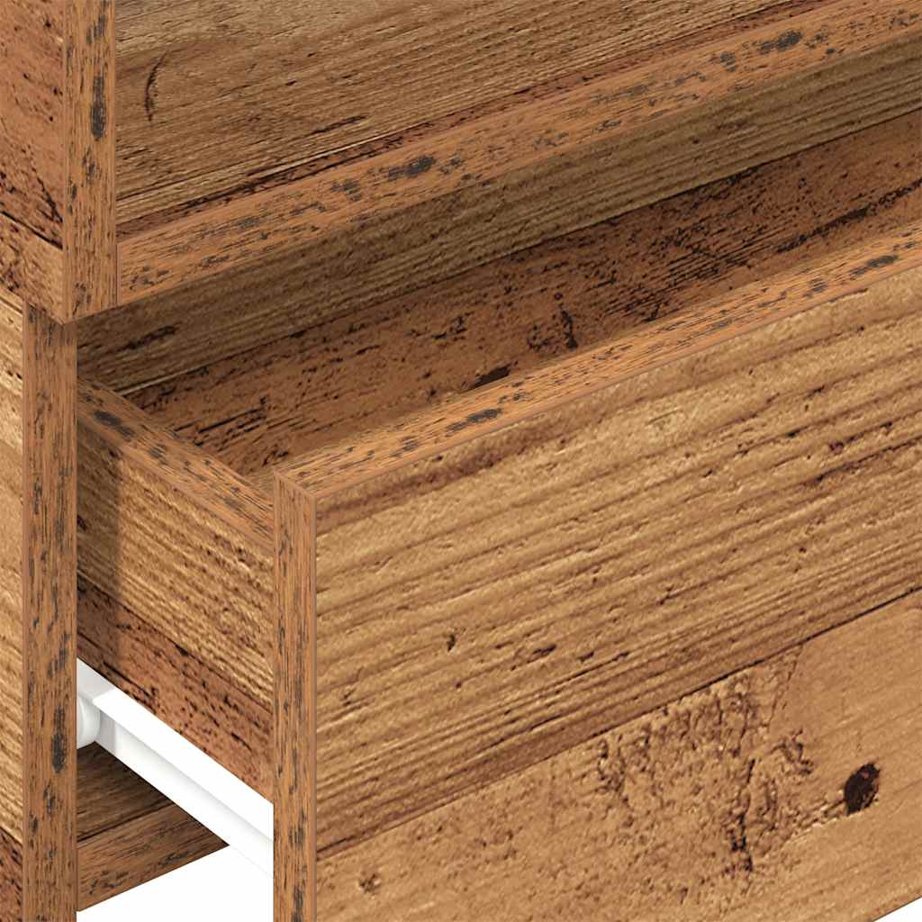 vidaXL Κομοδίνο Επιτοίχιο Όψη Παλαιού Ξύλου 45x26x28,5 εκ.