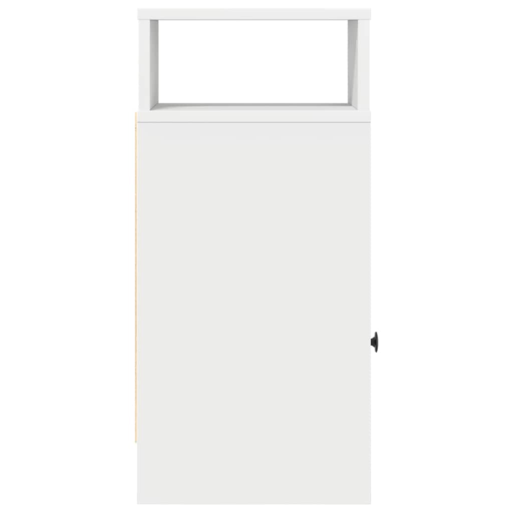 vidaXL Κομοδίνο με συρτάρι Λευκό 25x31x66 cm