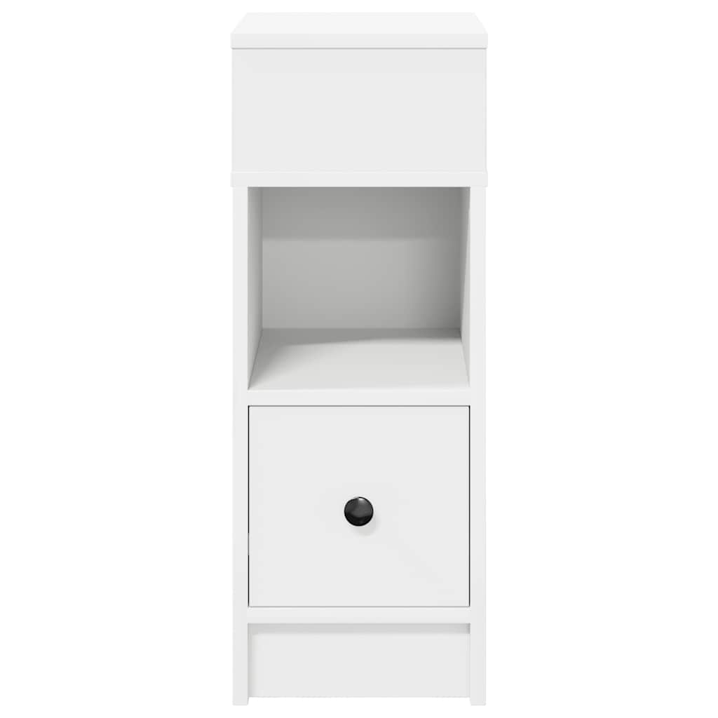 vidaXL Κομοδίνα 2 τεμάχια με συρτάρι Λευκό 25x31x66 cm