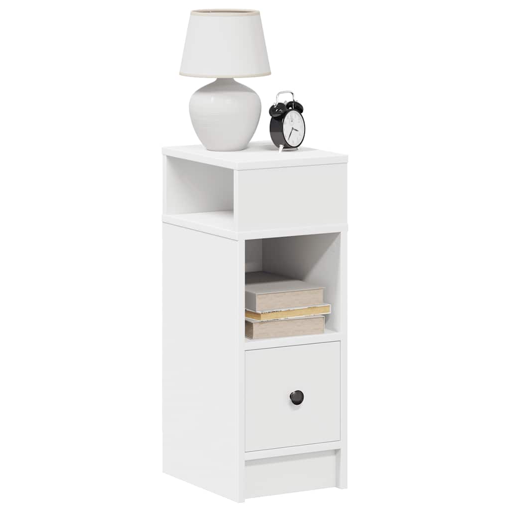 vidaXL Κομοδίνα 2 τεμάχια με συρτάρι Λευκό 25x31x66 cm