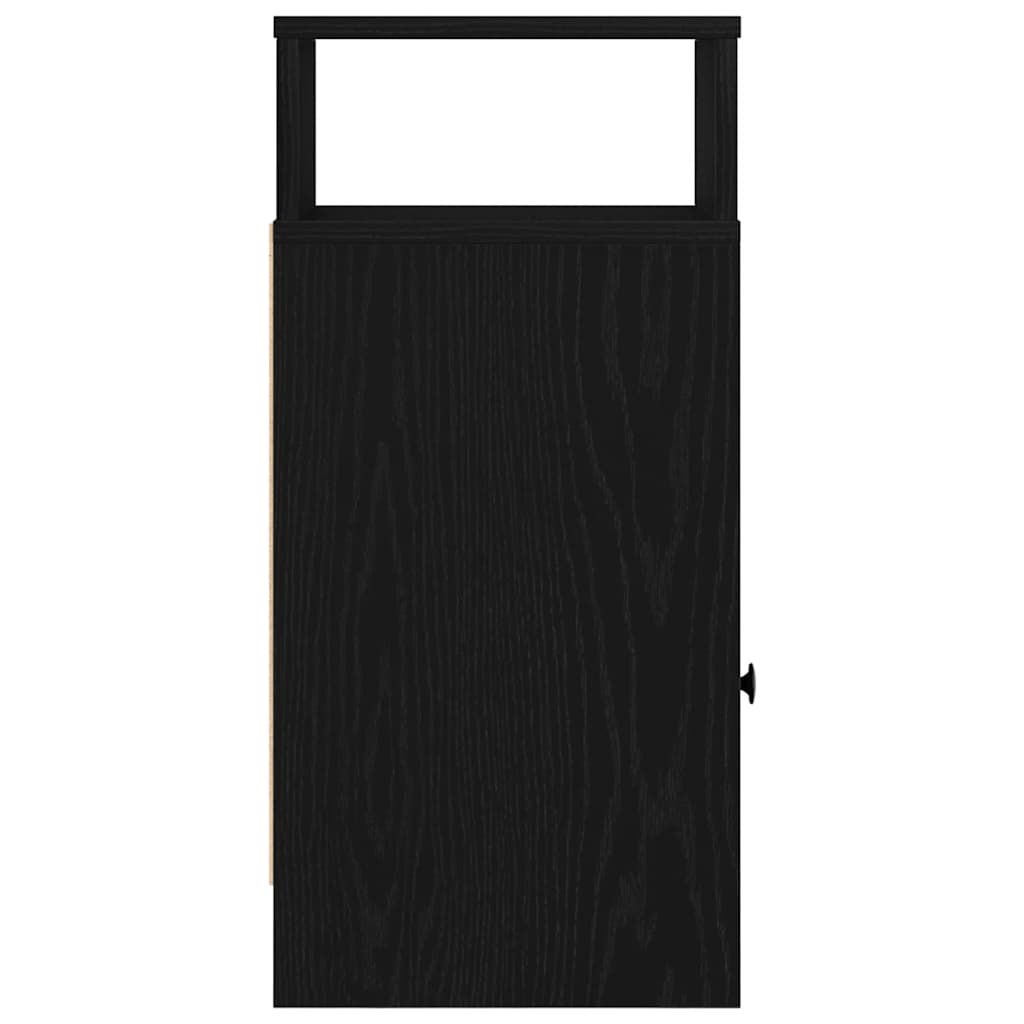 vidaXL Κομοδίνα 2 τεμάχια με συρτάρι Μαύρο 25x31x66 cm
