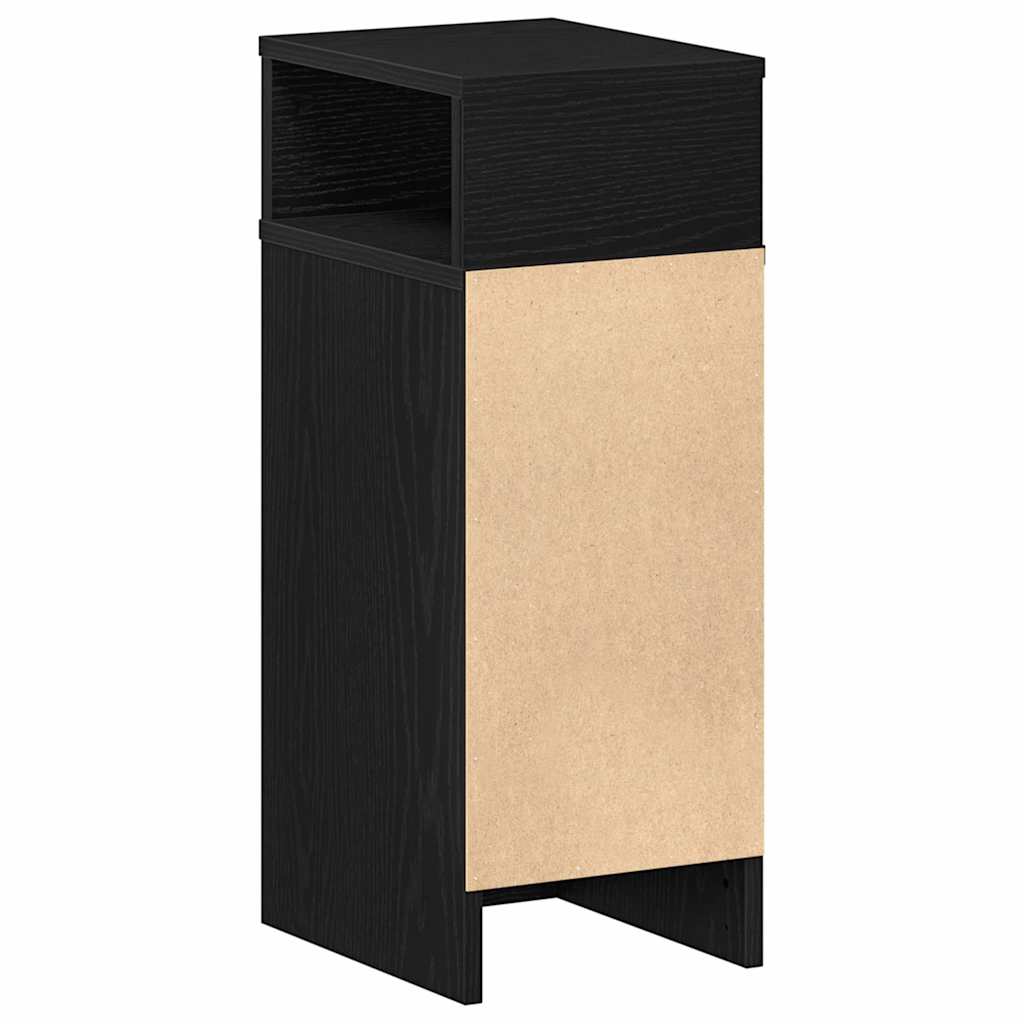vidaXL Κομοδίνα 2 τεμάχια με συρτάρι Μαύρο 25x31x66 cm