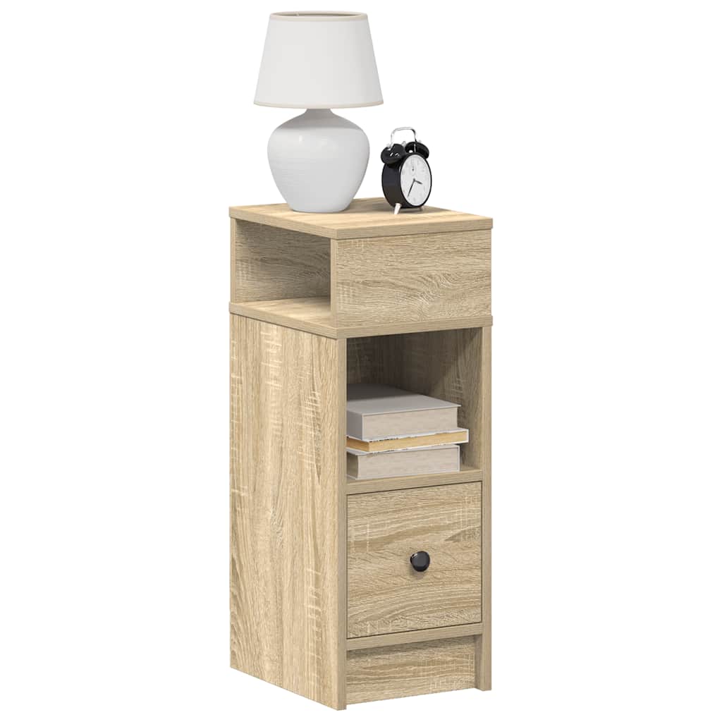 vidaXL Κομοδίνο με συρτάρι Sonoma Δρυς 25x31x66 εκ.