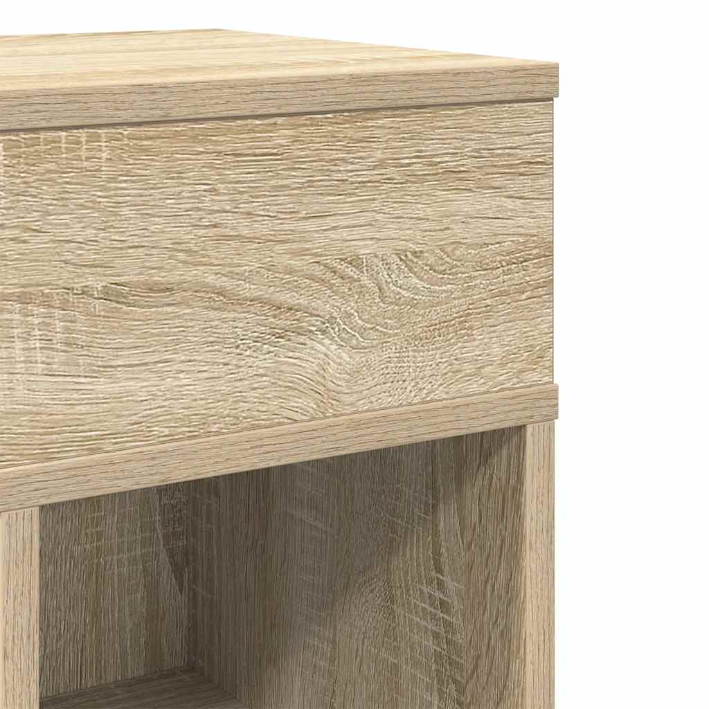 vidaXL Κομοδίνα 2 τεμάχια με συρτάρι Sonoma Δρυς 25x31x66 εκ.