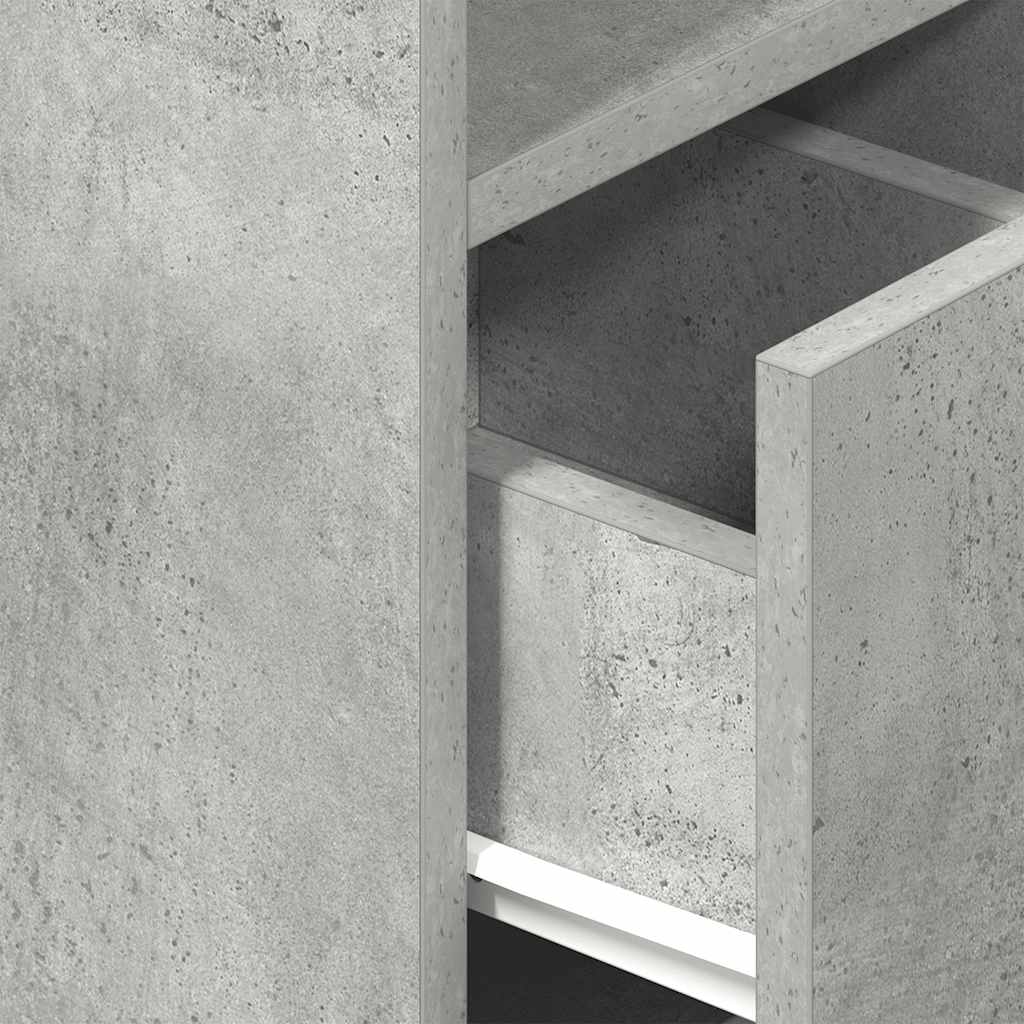 vidaXL Κομοδίνο με συρτάρι Γκρι Σκυροδέματος 25x31x66 εκ.