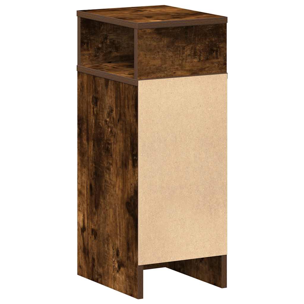 vidaXL Κομοδίνο με συρτάρι Καπνιστή Δρυς 25x31x66 εκ.