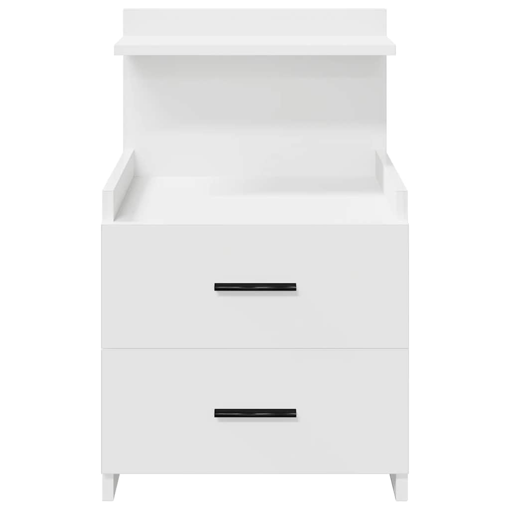 vidaXL Κομοδίνα 2 τεμ. με 2 Συρτάρια Λευκά 40x36,5x62 εκ.