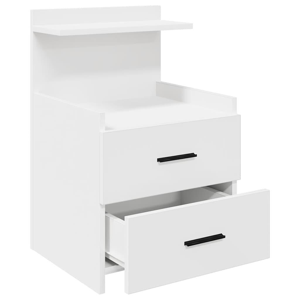 vidaXL Κομοδίνα 2 τεμ. με 2 Συρτάρια Λευκά 40x36,5x62 εκ.