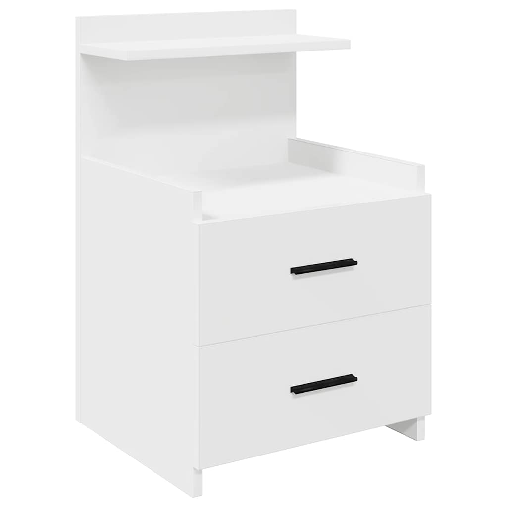 vidaXL Κομοδίνα 2 τεμ. με 2 Συρτάρια Λευκά 40x36,5x62 εκ.