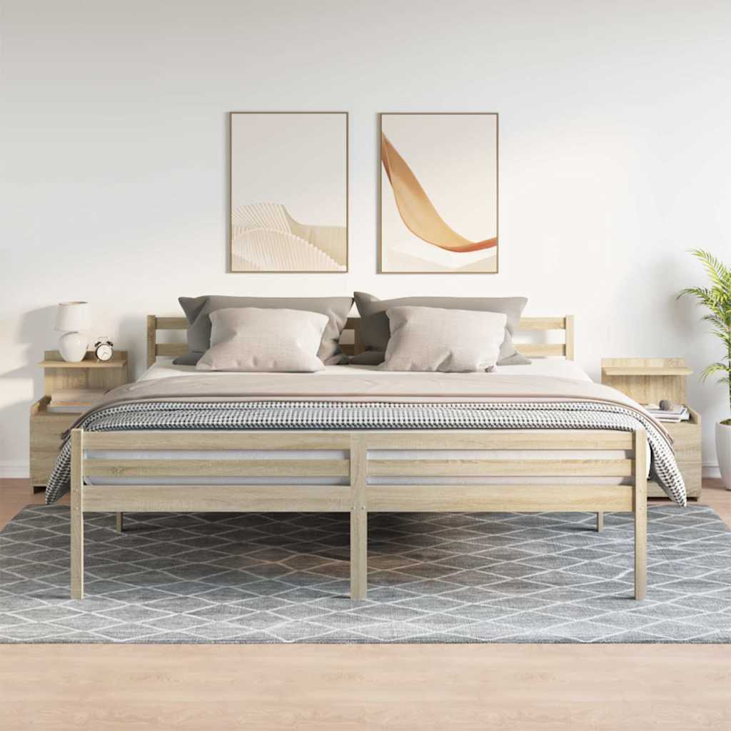 vidaXL Κομοδίνα 2 τεμ. με 2 Συρτάρια, Χρώμα Sonoma Δρυς 40x36,5x62 εκ.