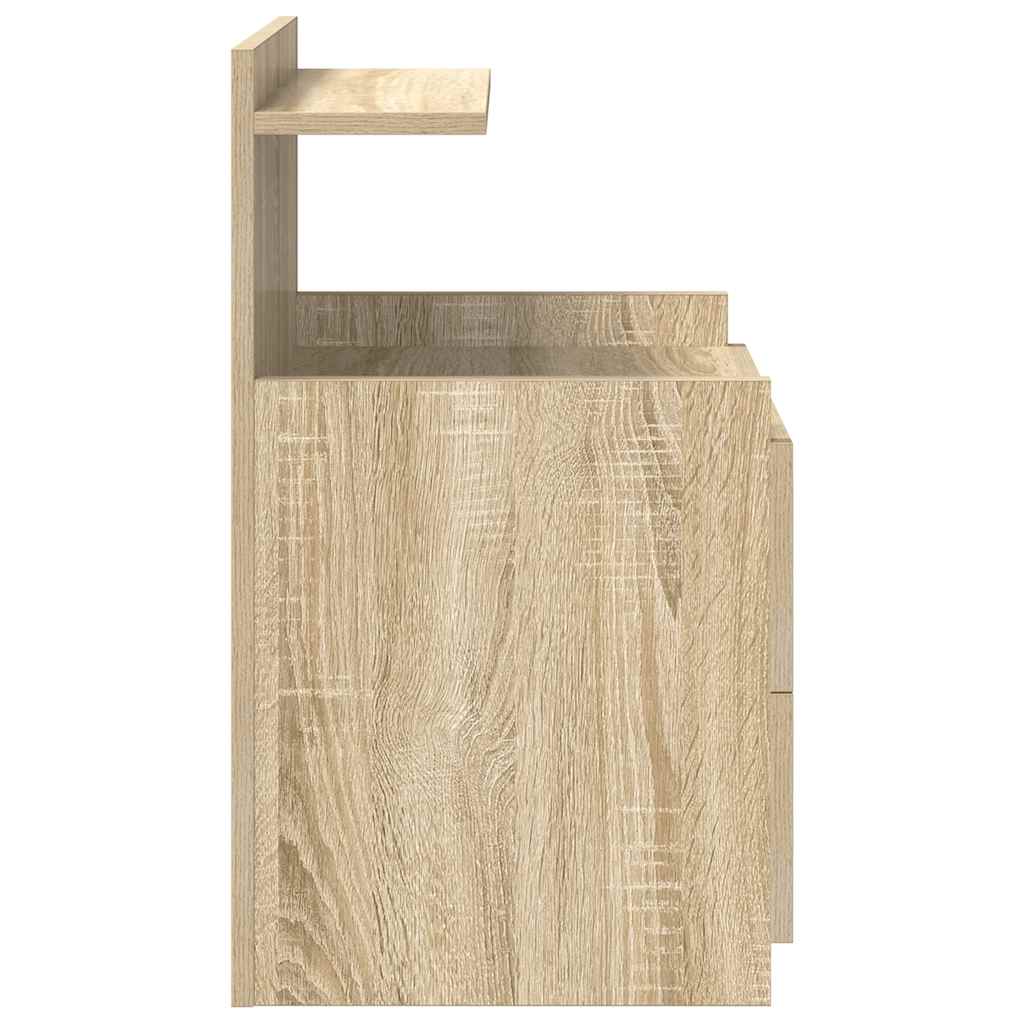 vidaXL Κομοδίνα 2 τεμ. με 2 Συρτάρια, Χρώμα Sonoma Δρυς 40x36,5x62 εκ.