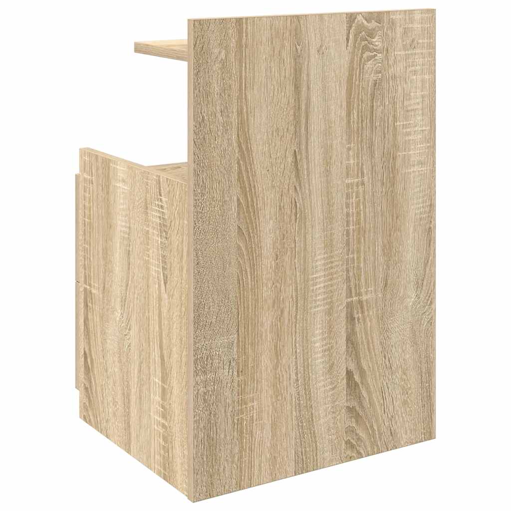 vidaXL Κομοδίνα 2 τεμ. με 2 Συρτάρια, Χρώμα Sonoma Δρυς 40x36,5x62 εκ.