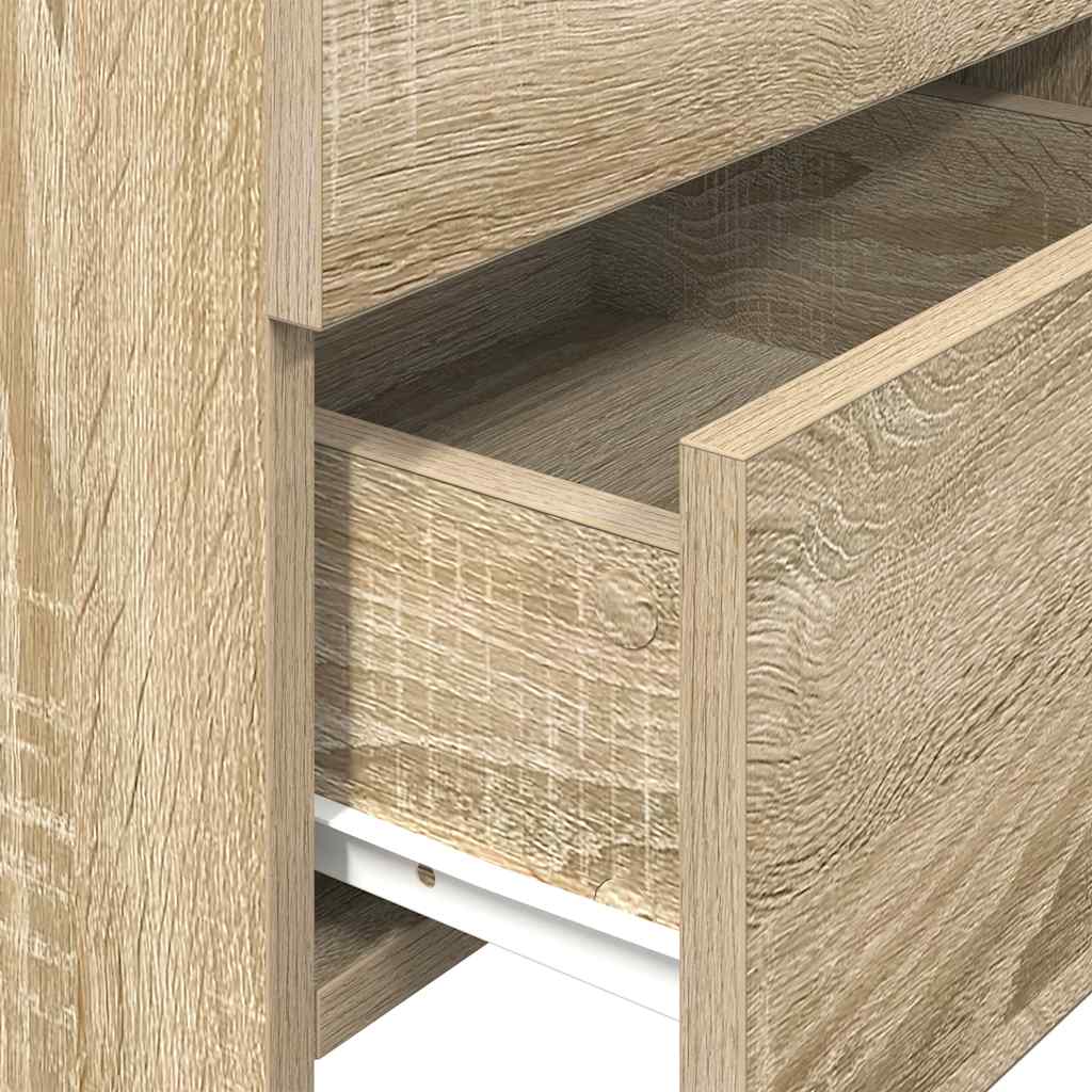 vidaXL Κομοδίνα 2 τεμ. με 2 Συρτάρια, Χρώμα Sonoma Δρυς 40x36,5x62 εκ.