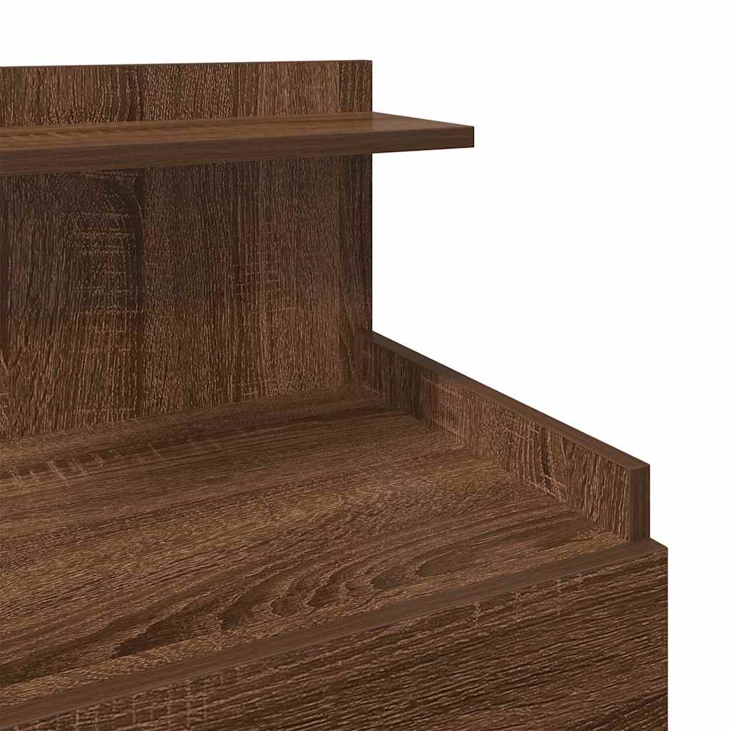 vidaXL Κομοδίνο με 2 Συρτάρια Καφέ Δρυς 40x36,5x62 εκ.