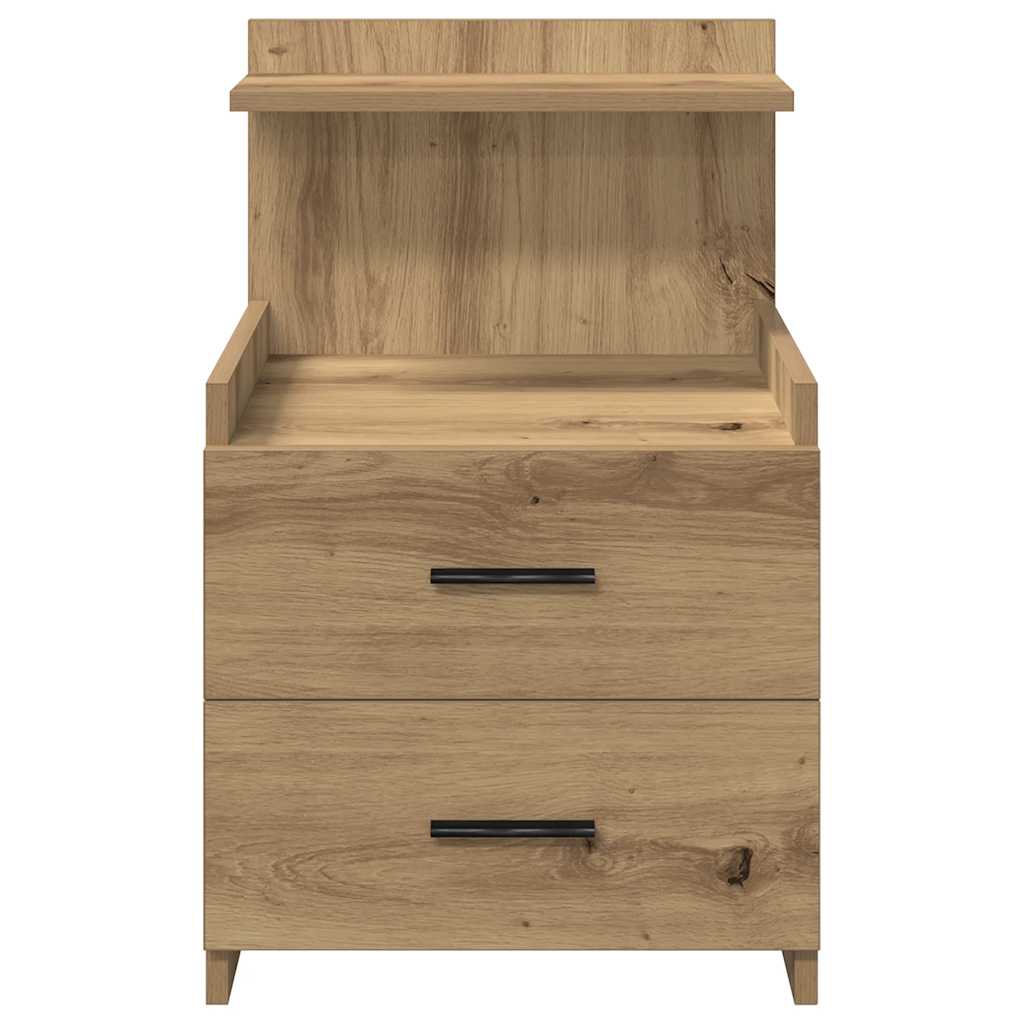 vidaXL Κομοδίνο με 2 Συρτάρια Artisan Oak 40x36,5x62 εκ.