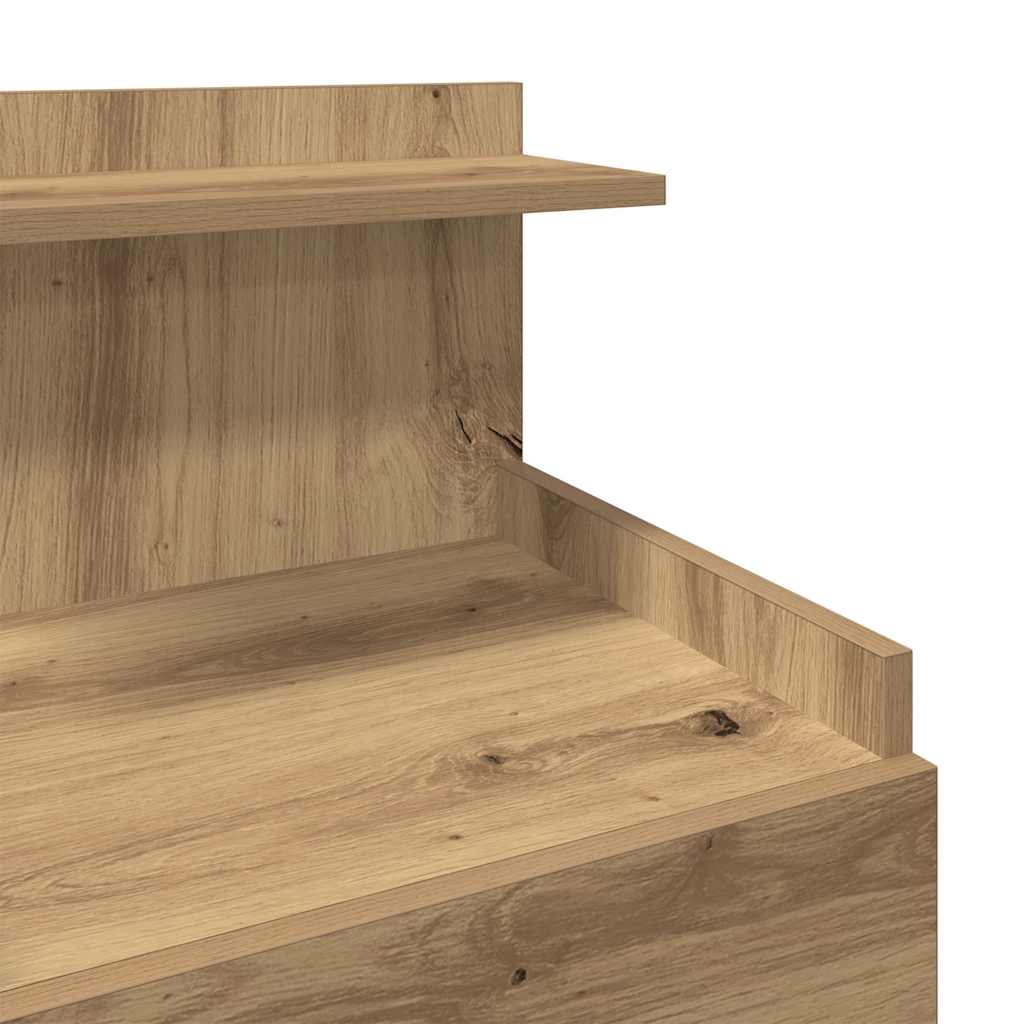 vidaXL Κομοδίνο με 2 Συρτάρια Artisan Oak 40x36,5x62 εκ.