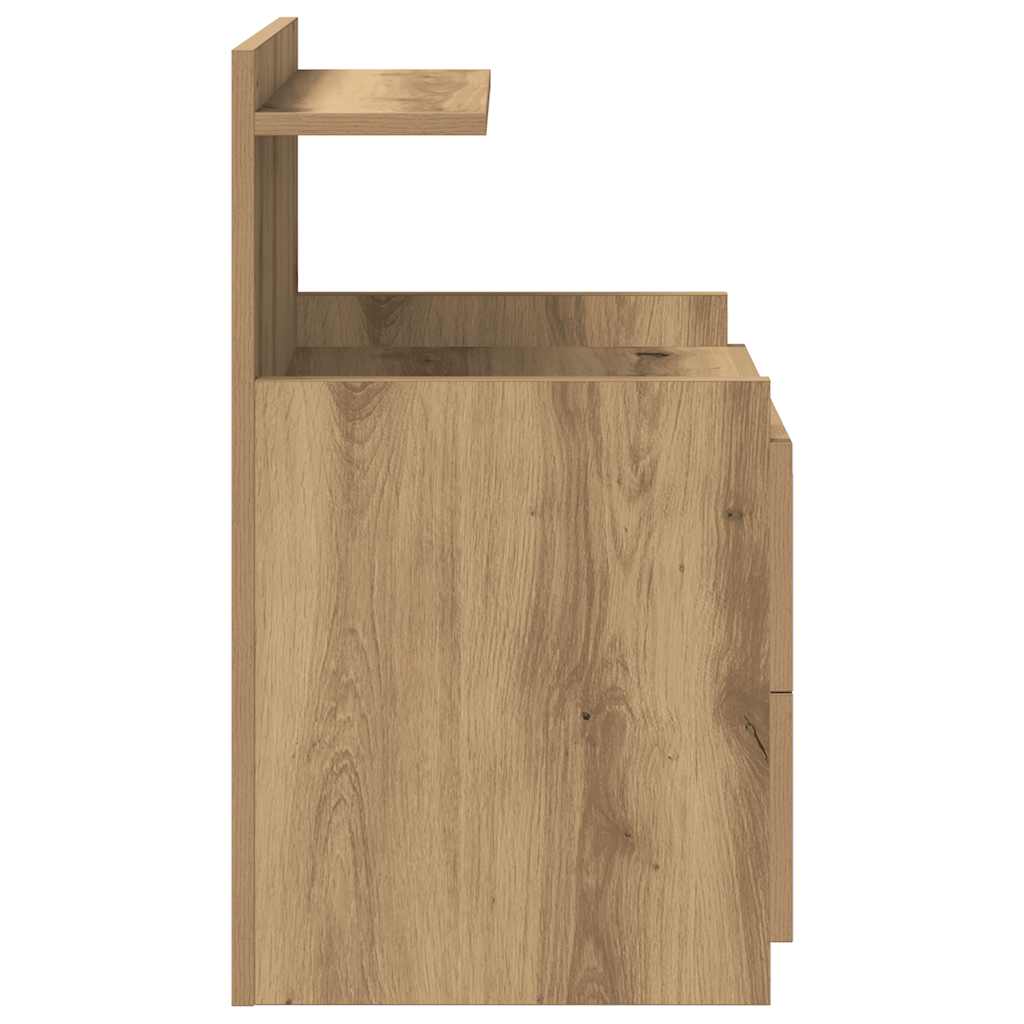 vidaXL Κομοδίνα 2 τεμ. με 2 Συρτάρια, Ξύλο Artisan Oak 40x36,5x62 εκ.