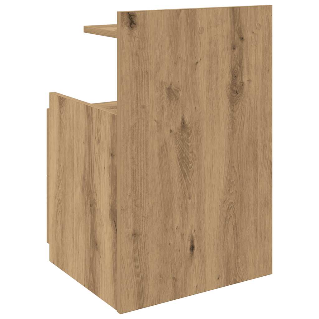 vidaXL Κομοδίνα 2 τεμ. με 2 Συρτάρια, Ξύλο Artisan Oak 40x36,5x62 εκ.