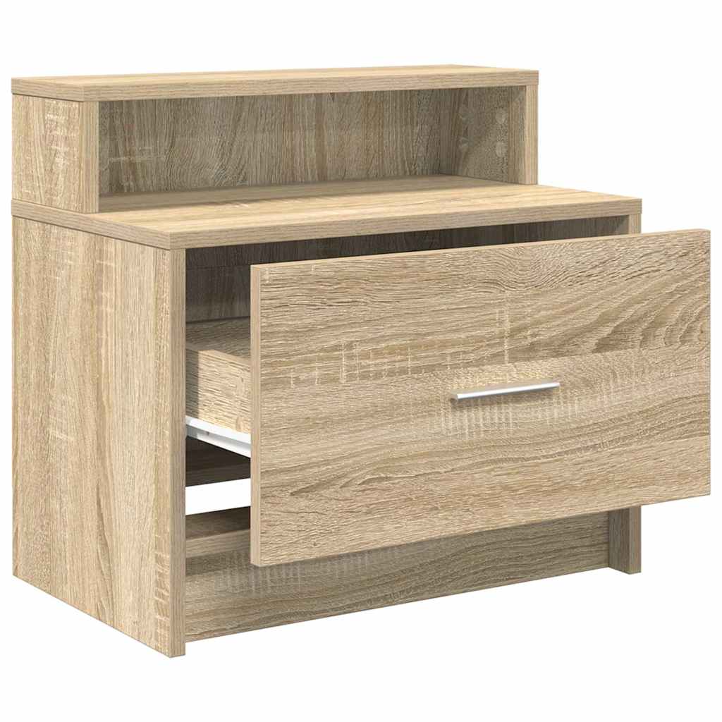 vidaXL Κομοδίνο με συρτάρι Sonoma Δρυς 51x31x47 εκ.