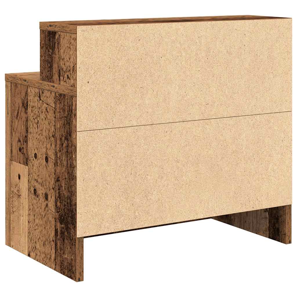 vidaXL Κομοδίνο με συρτάρι Όψη Παλαιού Ξύλου 51x31x47 εκ.