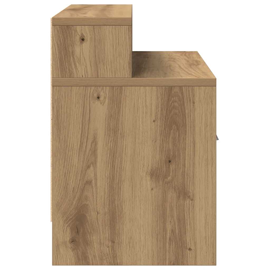 vidaXL Κομοδίνα με συρτάρι 2 τεμ. Αρτισιανή Δρυς 51x31x47 εκ.