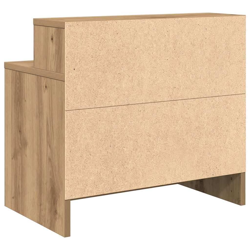 vidaXL Κομοδίνα με συρτάρι 2 τεμ. Αρτισιανή Δρυς 51x31x47 εκ.