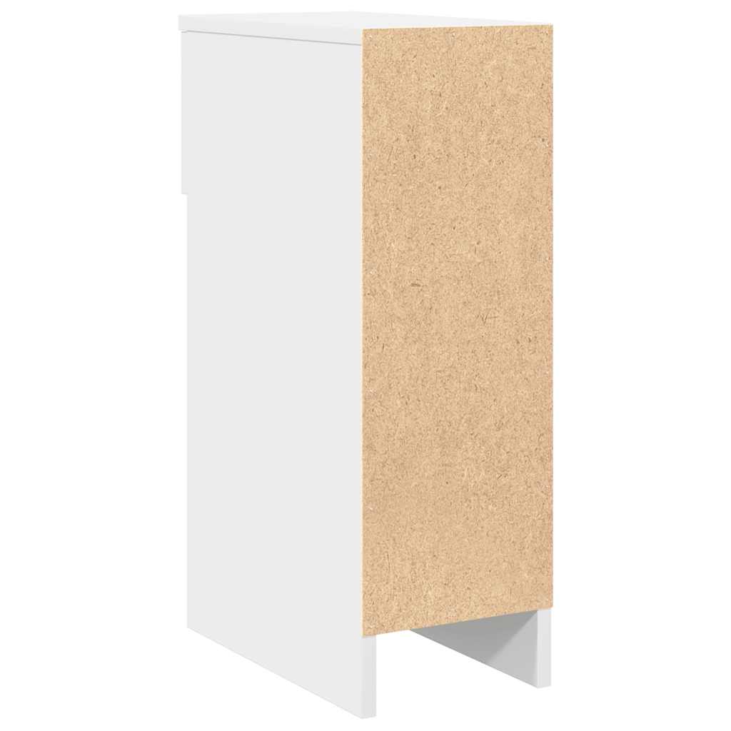 vidaXL Κομοδίνα με συρτάρι 2 τεμάχια Λευκό 20x36x60 cm