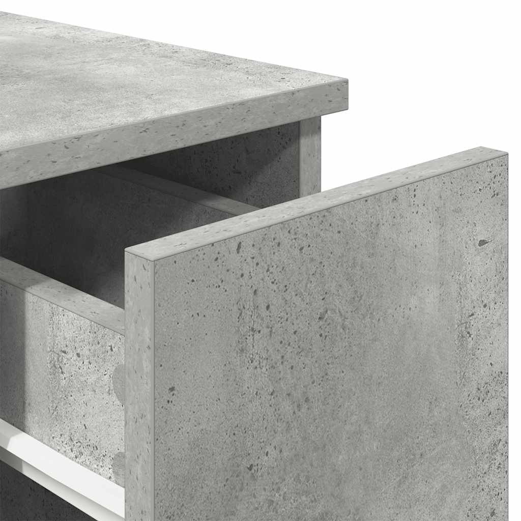 vidaXL Κομοδίνο με συρτάρι Γκρι Σκυροδέματος 20x36x60 εκ.