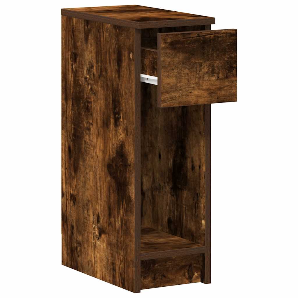 vidaXL Κομοδίνο με συρτάρι Καπνιστή Δρυς 20x36x60 εκ.