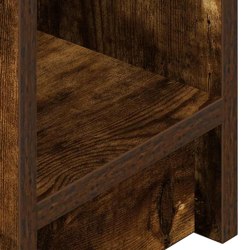vidaXL Κομοδίνο με συρτάρι Καπνιστή Δρυς 20x36x60 εκ.