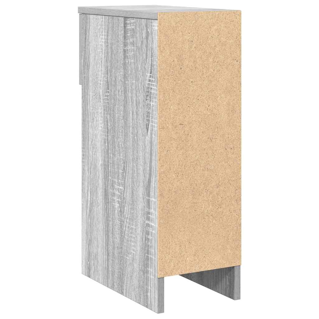vidaXL Κομοδίνα με συρτάρι 2 τεμάχια Γκρι Sonoma 20x36x60 εκ.