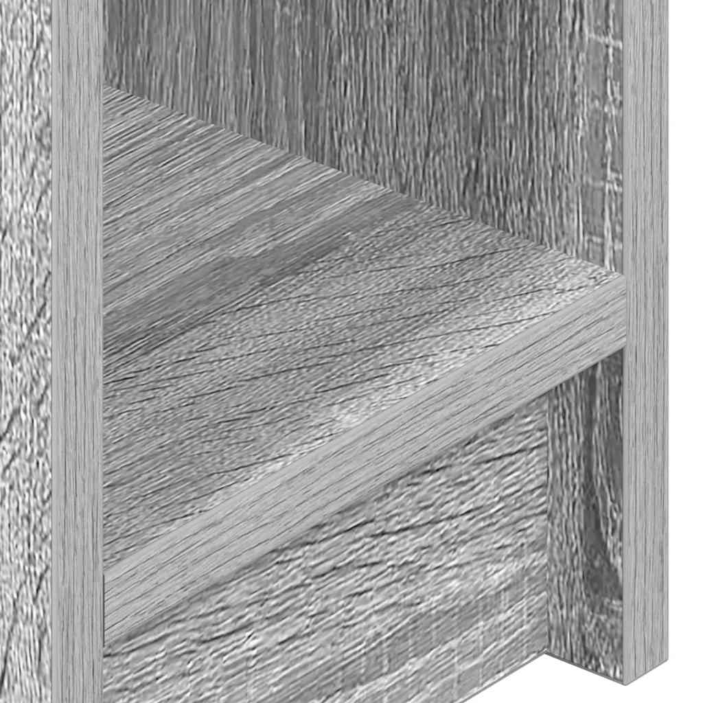 vidaXL Κομοδίνα με συρτάρι 2 τεμάχια Γκρι Sonoma 20x36x60 εκ.