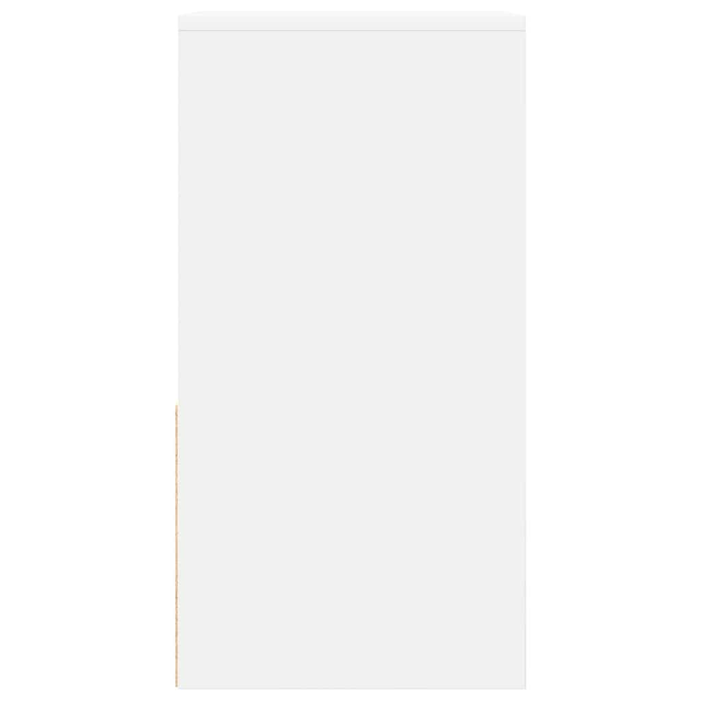 vidaXL Κομοδίνο με συρτάρι Λευκό 35x34x66,5 cm