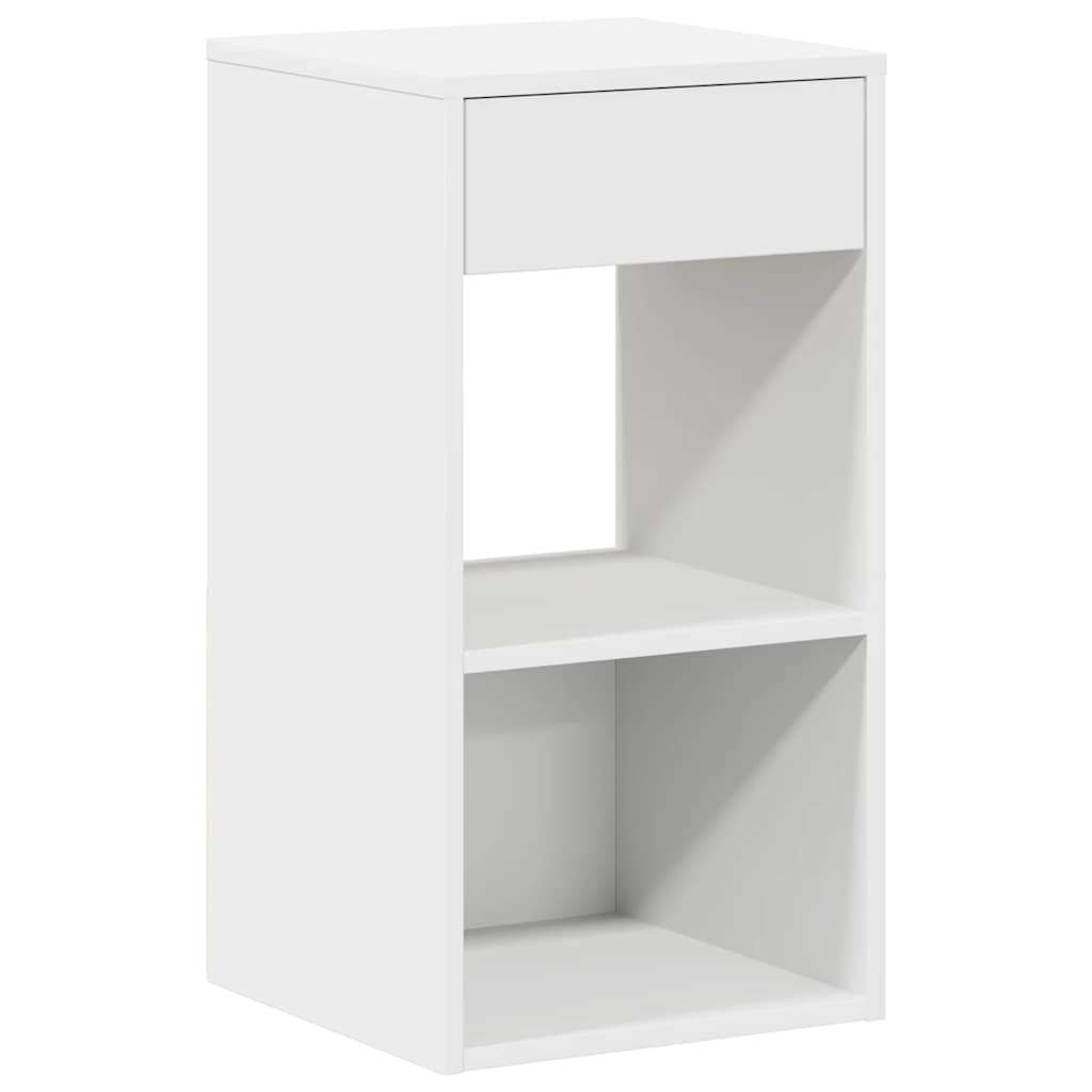 vidaXL Κομοδίνα με συρτάρι 2 τεμάχια Λευκό 35x34x66,5 cm