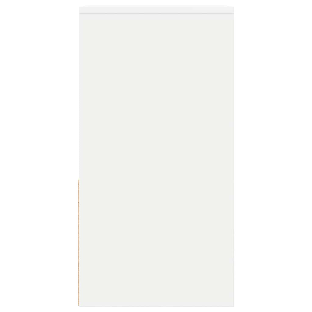 vidaXL Κομοδίνα με συρτάρι 2 τεμάχια Λευκό 35x34x66,5 cm