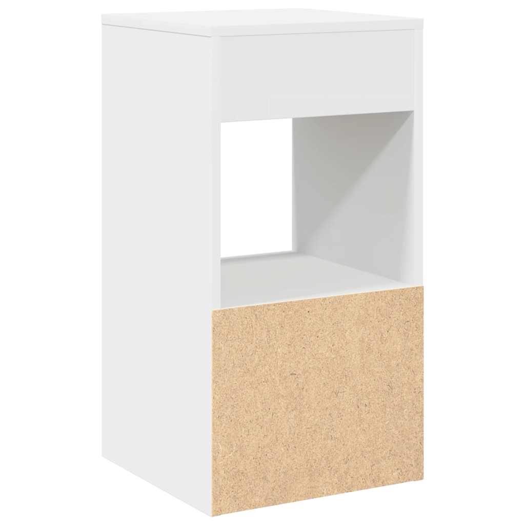 vidaXL Κομοδίνα με συρτάρι 2 τεμάχια Λευκό 35x34x66,5 cm