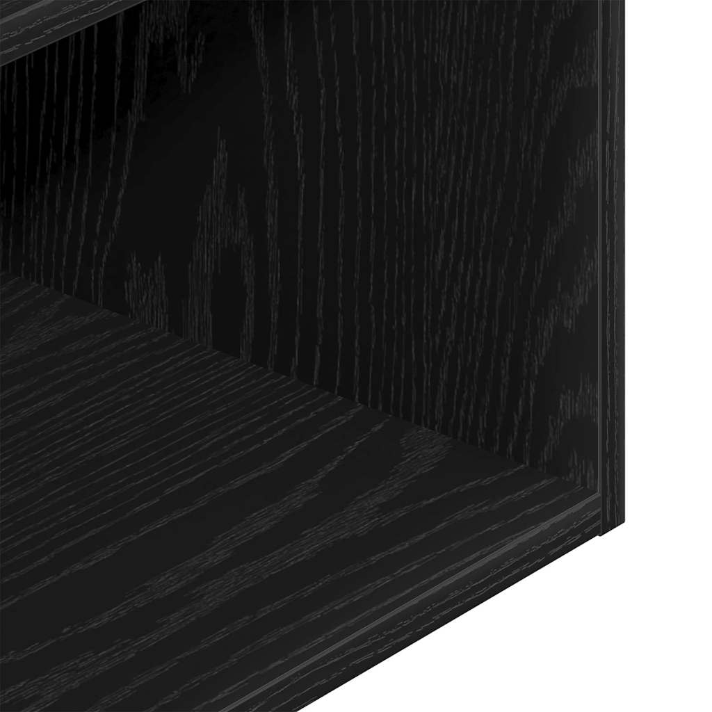 vidaXL Κομοδίνο με συρτάρι Μαύρη βελανιδιά 35x34x66,5 cm