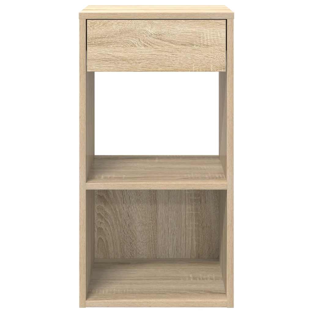 vidaXL Κομοδίνα με συρτάρι 2 τεμ. Sonoma Δρυς 35x34x66,5 εκ.