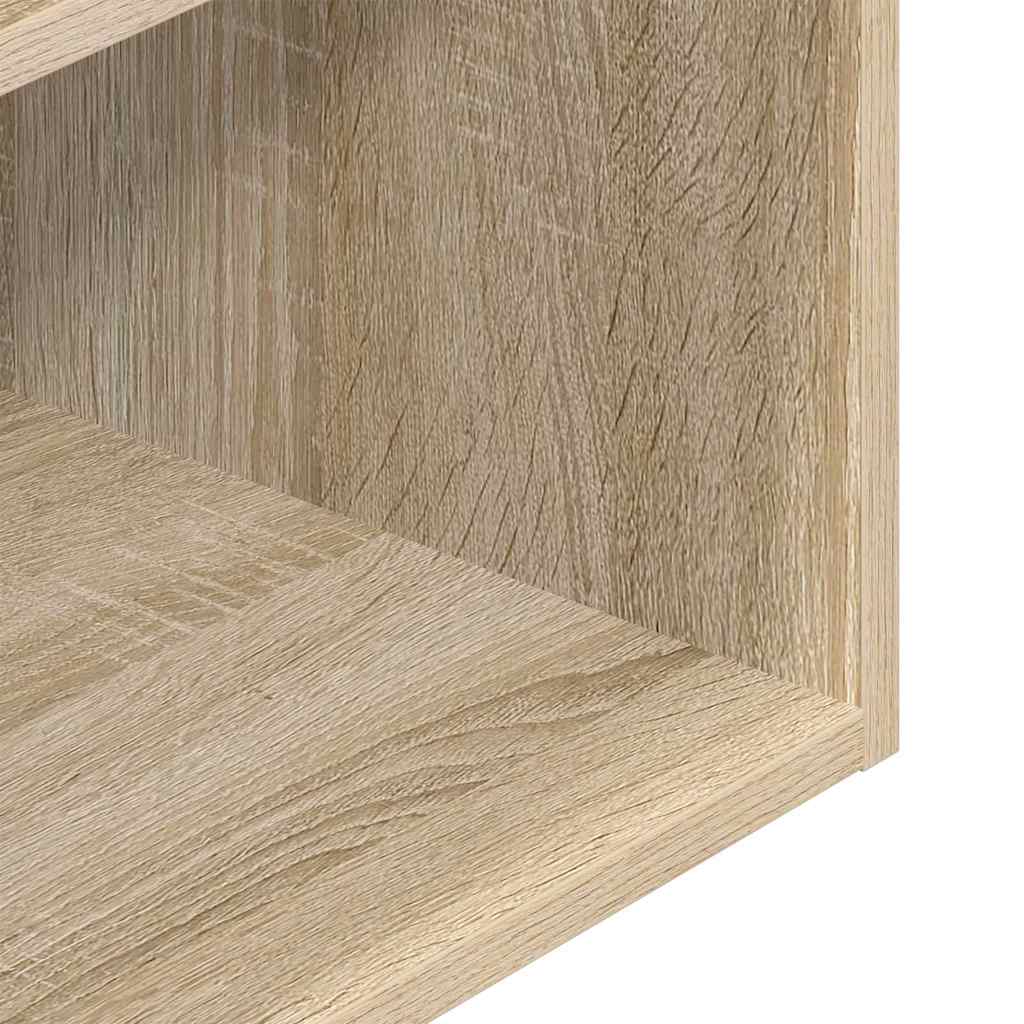 vidaXL Κομοδίνα με συρτάρι 2 τεμ. Sonoma Δρυς 35x34x66,5 εκ.