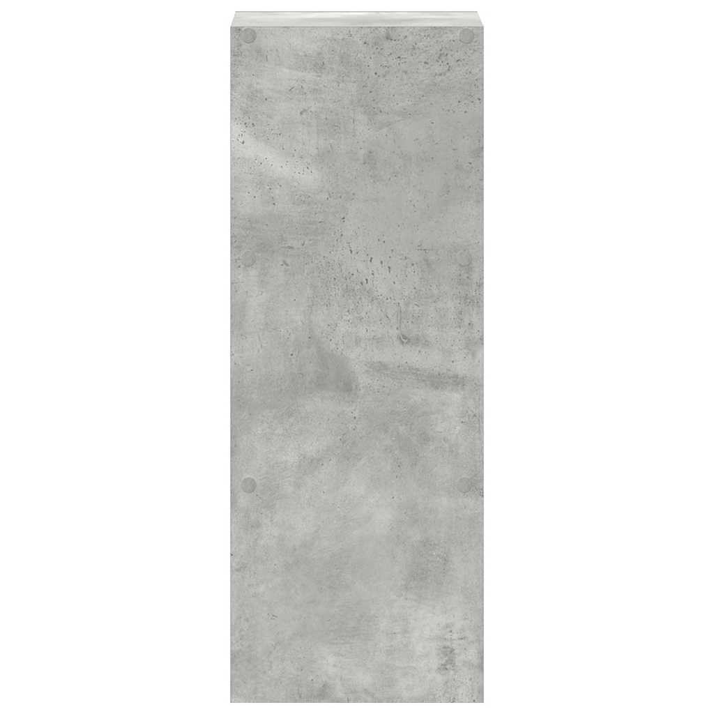 vidaXL Βιβλιοθήκη Στοιβαζόμενα Γκρι Σκυροδ. 30x30x80 εκ. Επεξ. Ξύλο