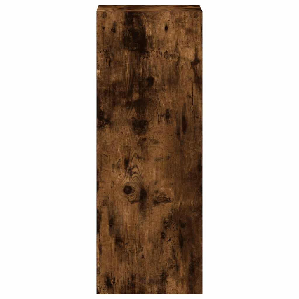 vidaXL Βιβλιοθήκη Στοιβαζόμενα Καπνιστή Δρυς 30x30x80 εκ. Επεξ. Ξύλο