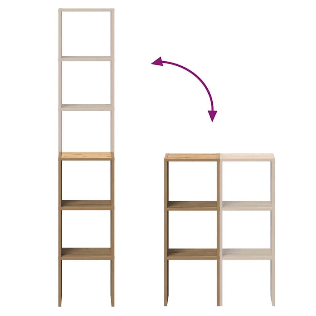 vidaXL Βιβλιοθήκες 2 τεμ. Στοιβαζόμενα Αρτισιανή Δρυς 30x30x80 εκ.