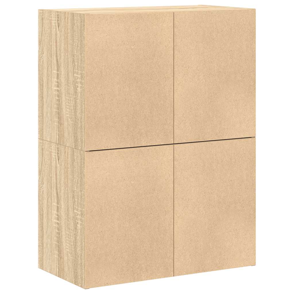 vidaXL Ντουλάπια με 2 συρτάρια 2 τεμ. Sonoma Δρυς 60x31x40 εκ.