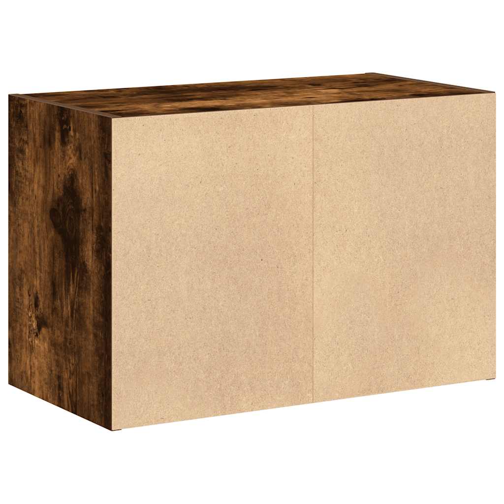 vidaXL Ντουλάπι με 2 συρτάρια Καπνιστή Δρυς 60x31x40εκ. από Επεξ. Ξύλο