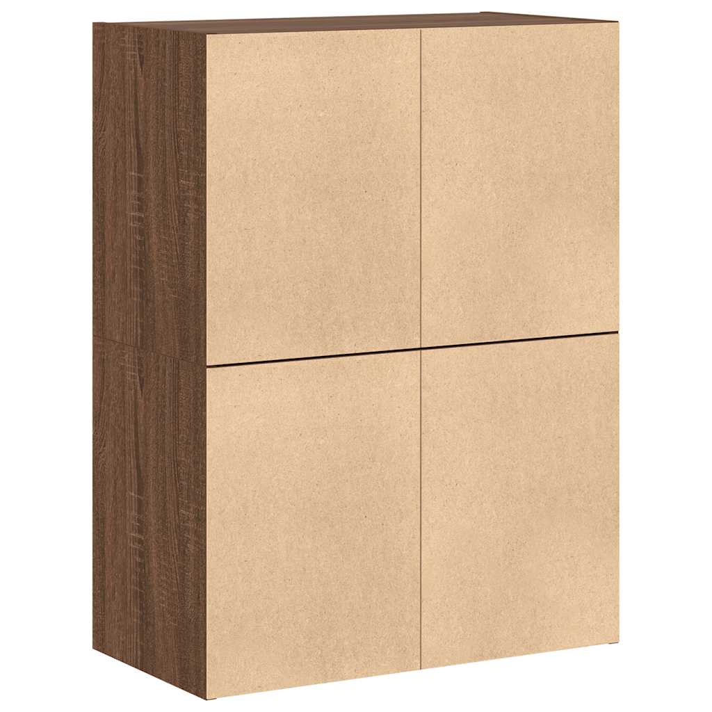 vidaXL Ντουλάπια με 2 συρτάρια 2 τεμ. Καφέ Δρυς 60x31x40 εκ.