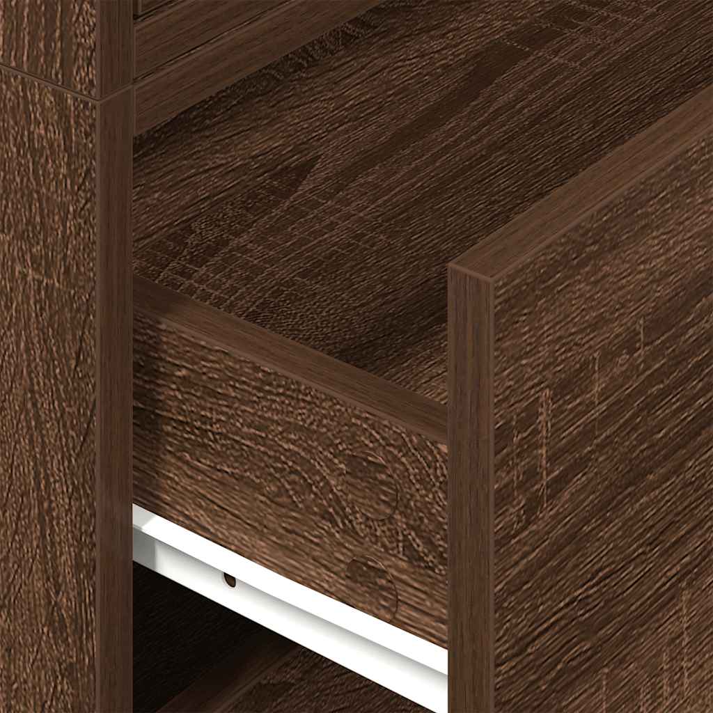 vidaXL Ντουλάπια με 2 συρτάρια 2 τεμ. Καφέ Δρυς 60x31x40 εκ.