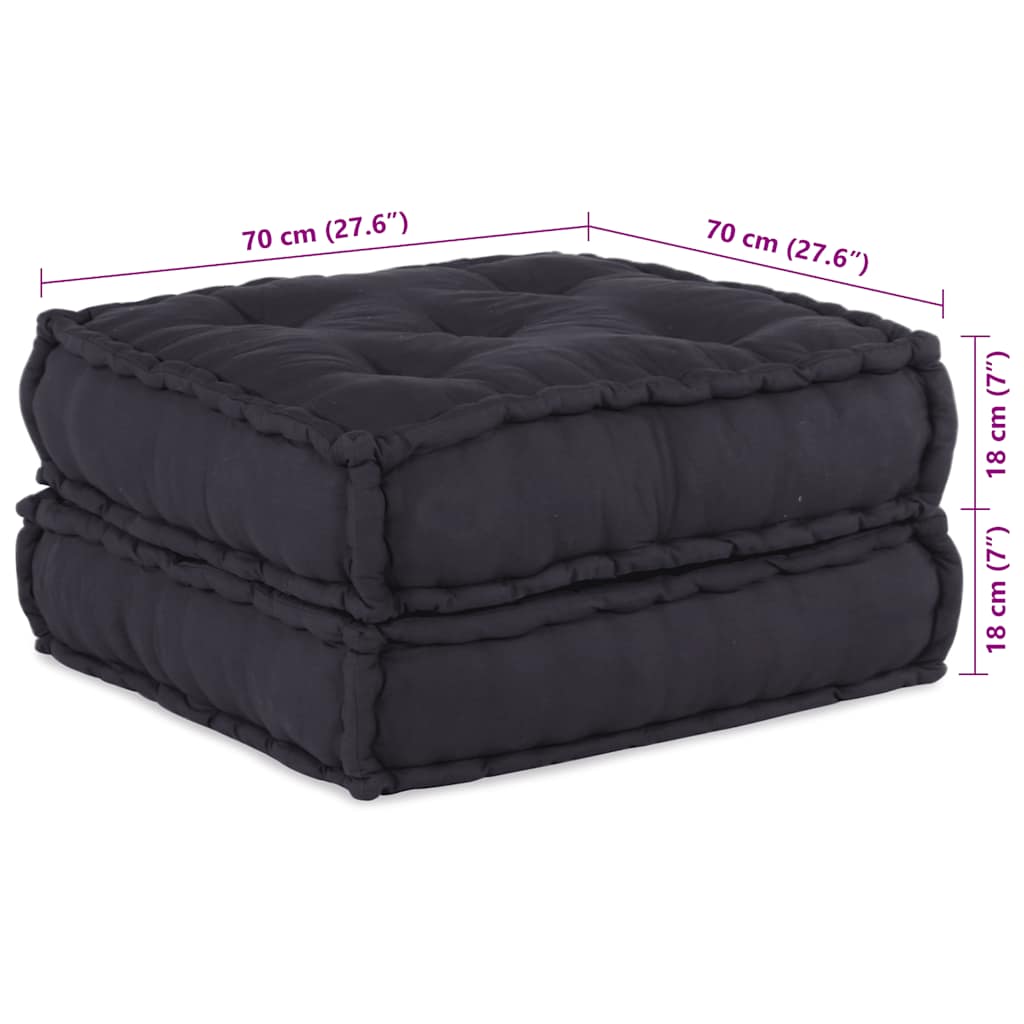 vidaXL Modular Pouffe Anthracite 70x70x36 ύφασμα