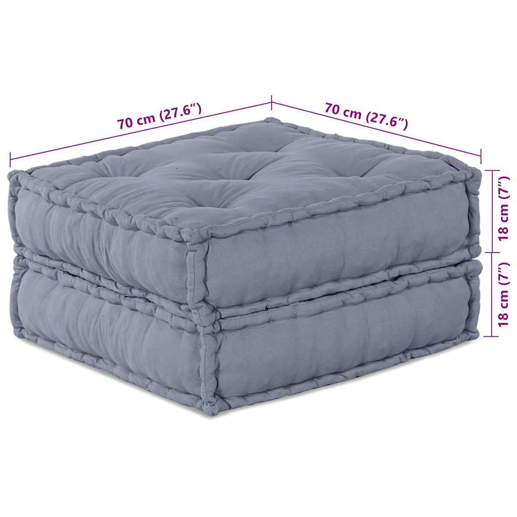 vidaXL Μονάδα Μοντέρνου Καναπέ Γκρι 70 x 70 x 36 εκ Ύφασμα